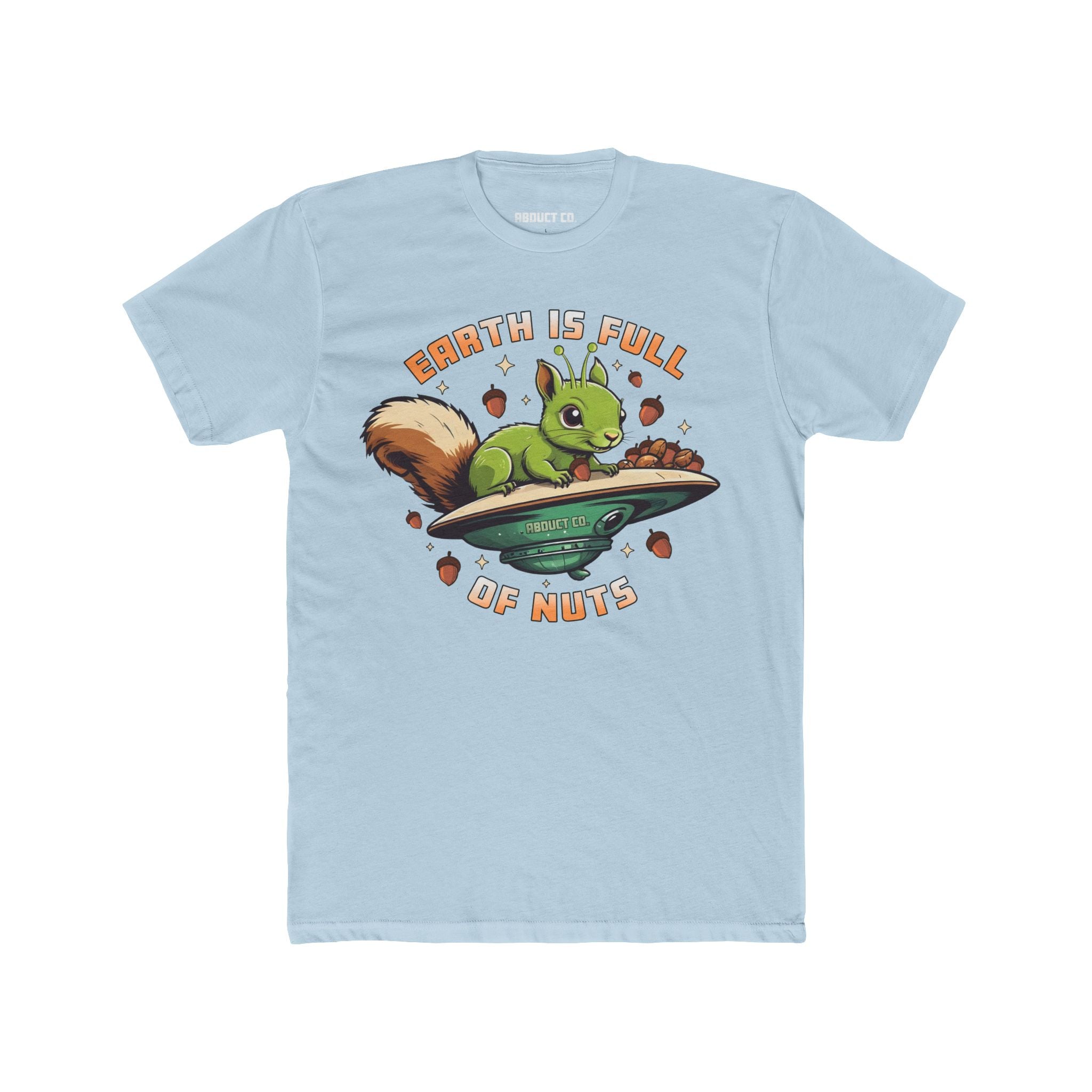 Earth Is Full of Nuts UFO Squirrel - Cotton Unisex T-Shirt