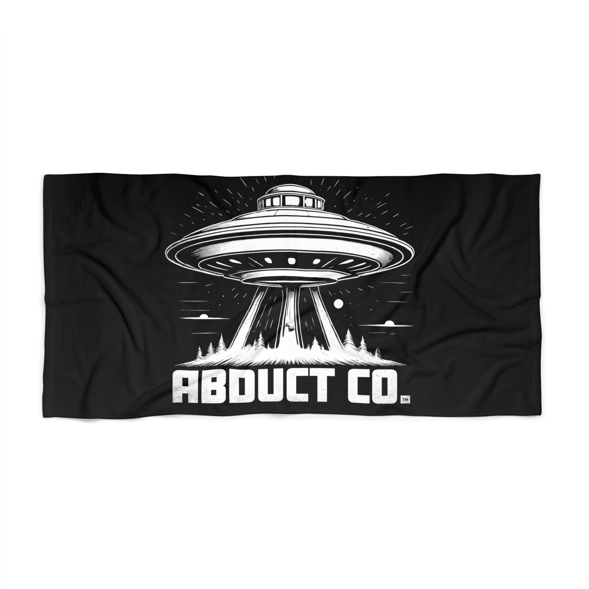 Abduct Co. Logo UFO Beach Towel