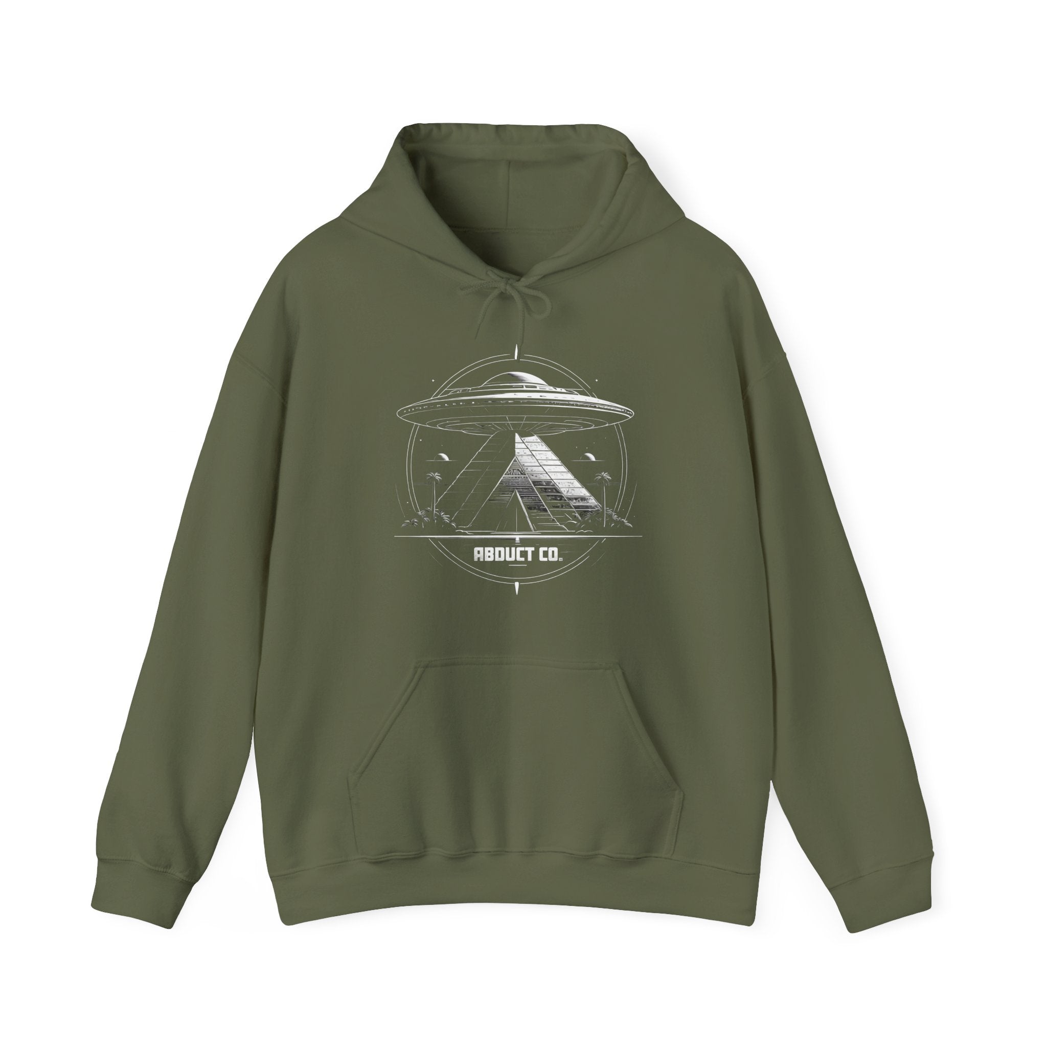 UFO Over Pyramids Cotton Hoodie