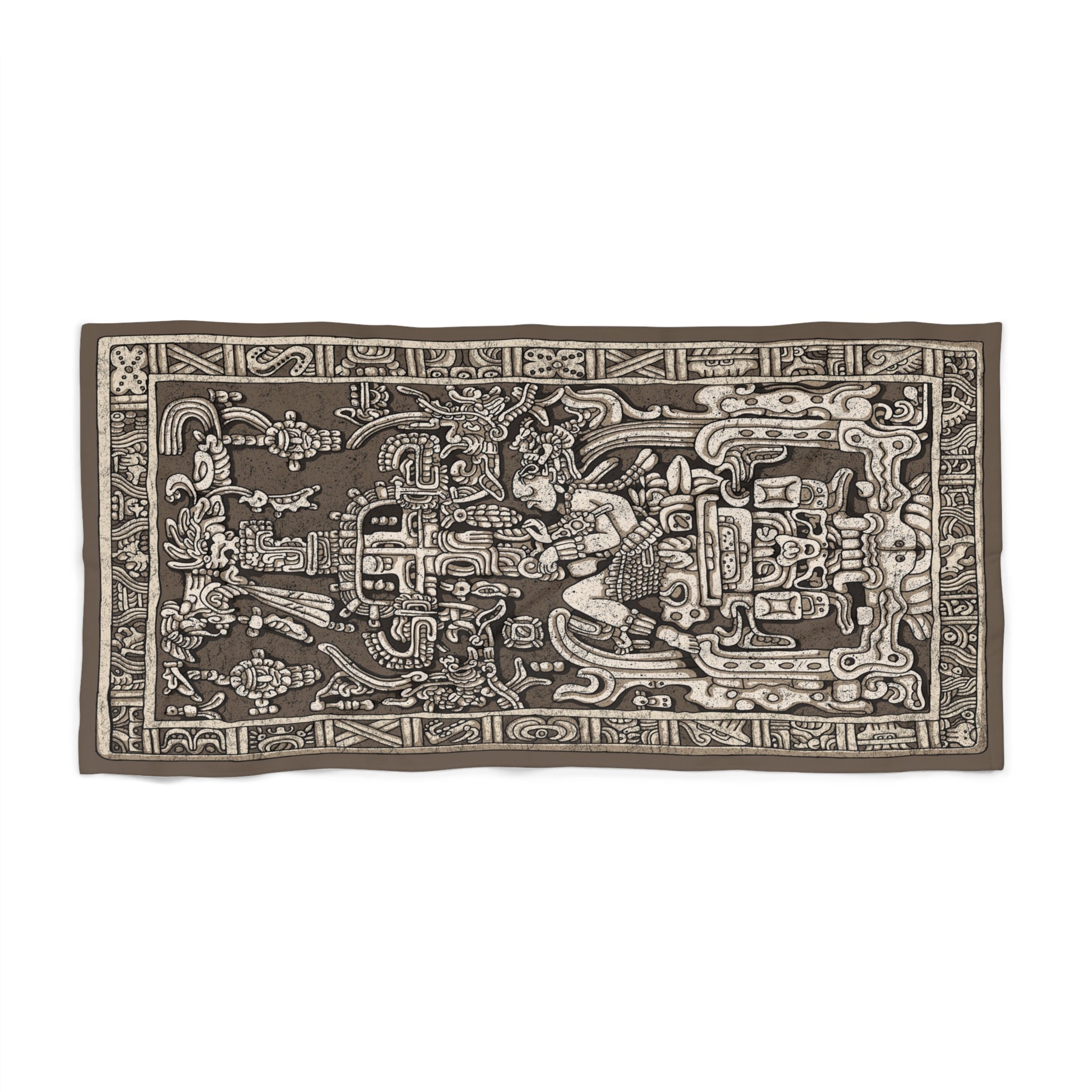 Tomb of Kʼinich Janaabʼ Pakal (Ancient Alien Astronaut) Beach Towel