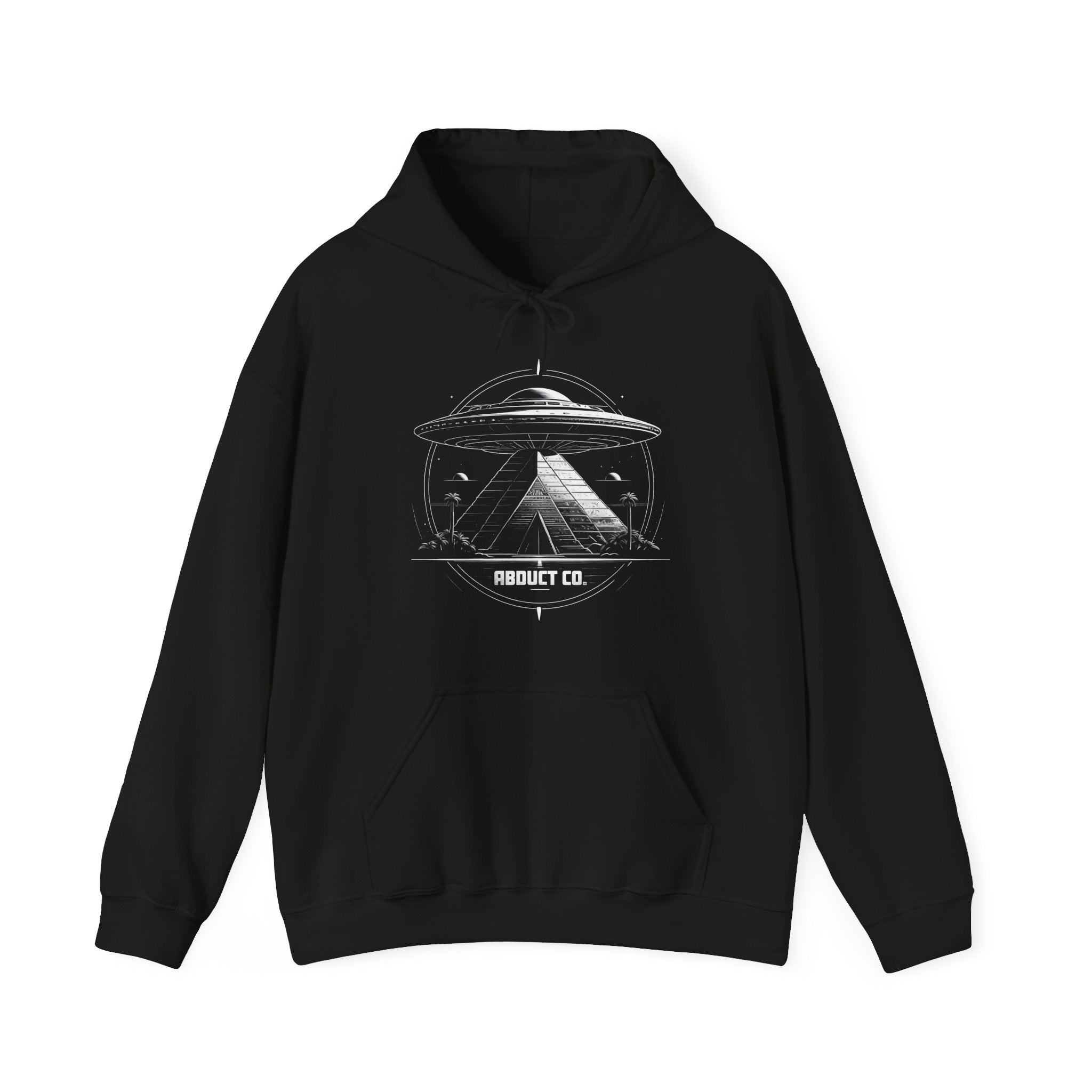 UFO Over Pyramids Cotton Hoodie