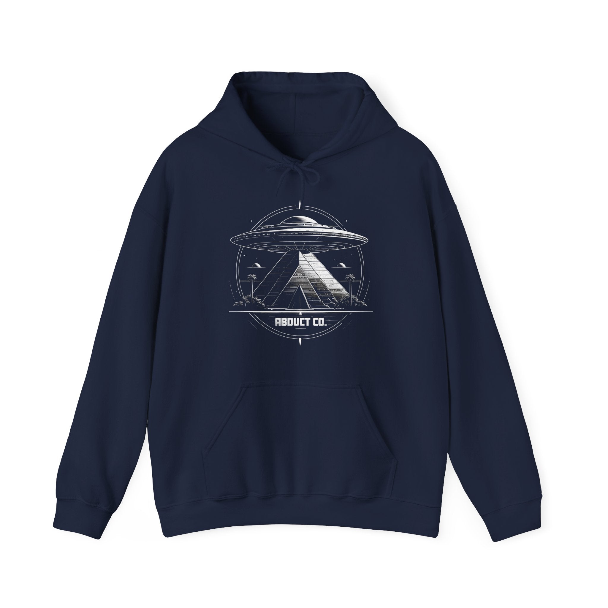 UFO Over Pyramids Cotton Hoodie