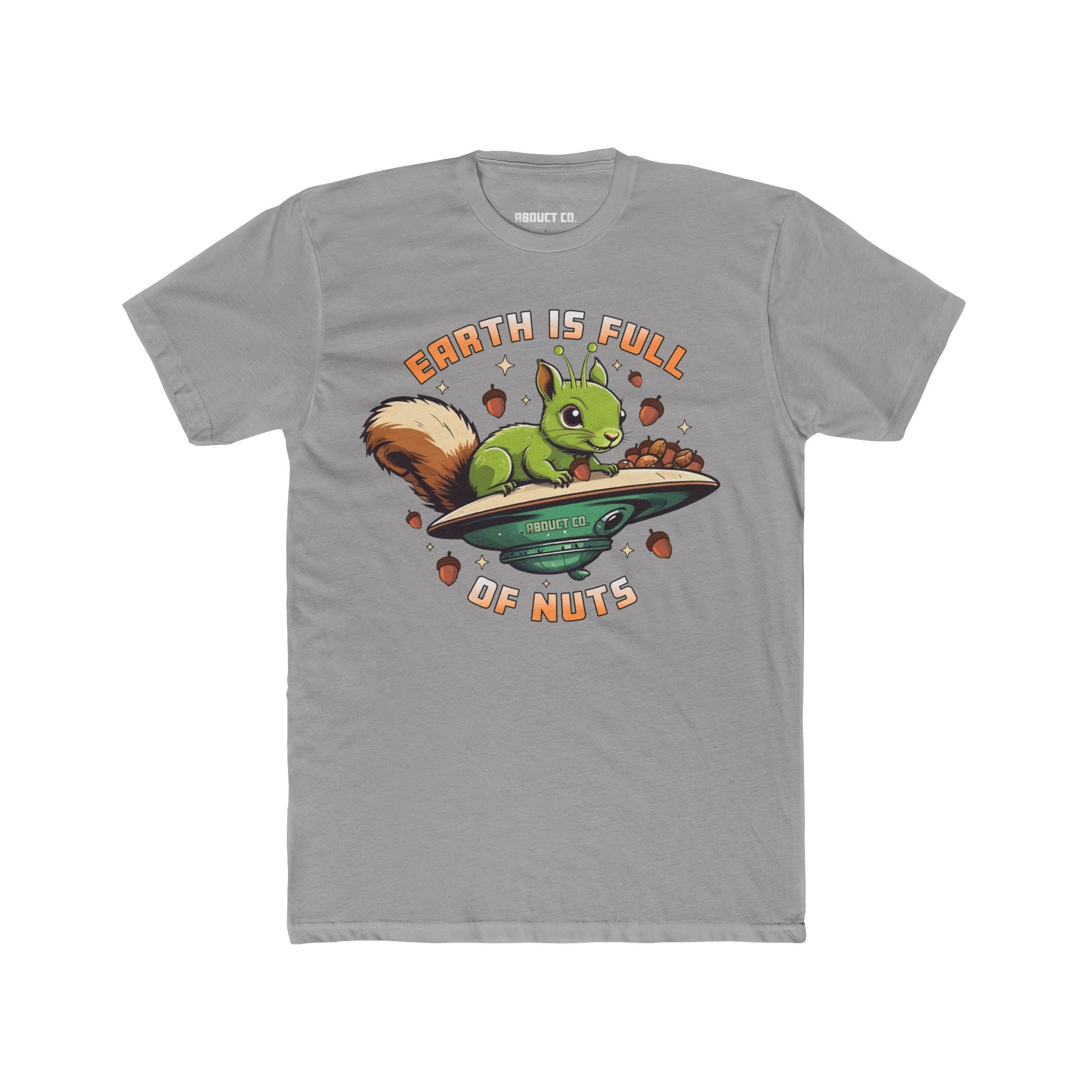 Earth Is Full of Nuts UFO Squirrel - Cotton Unisex T-Shirt