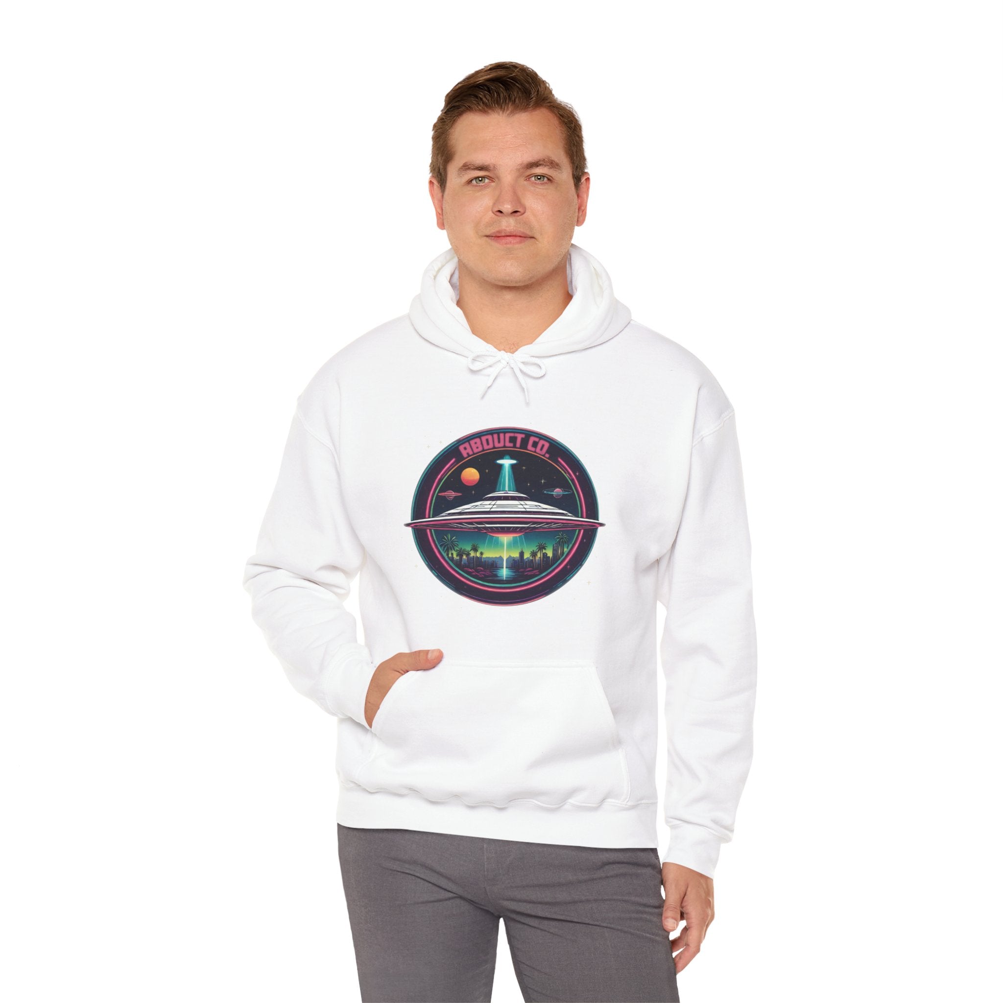 "Swamp Gas My Ass" UFO Art Cotton Hoodie