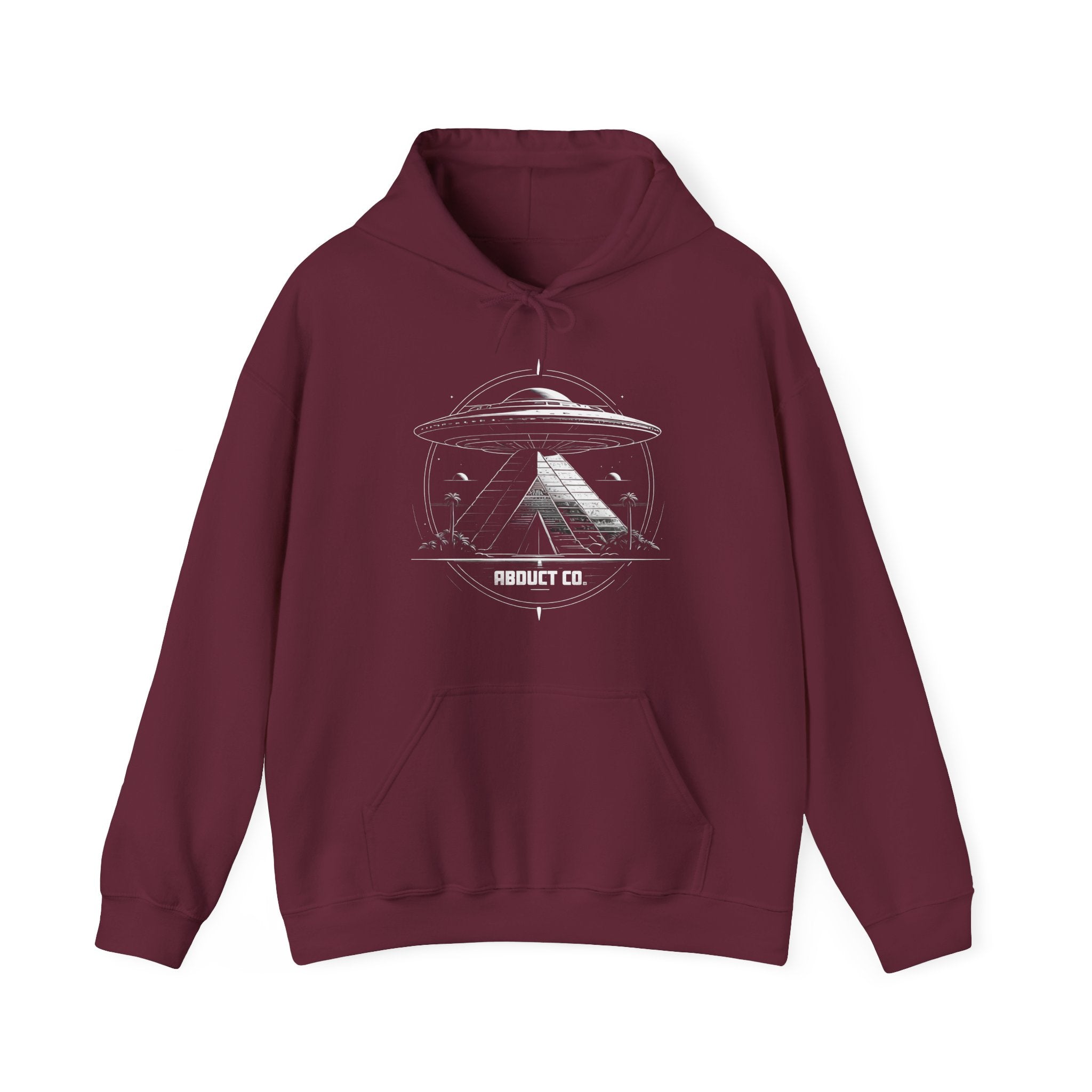 UFO Over Pyramids Cotton Hoodie