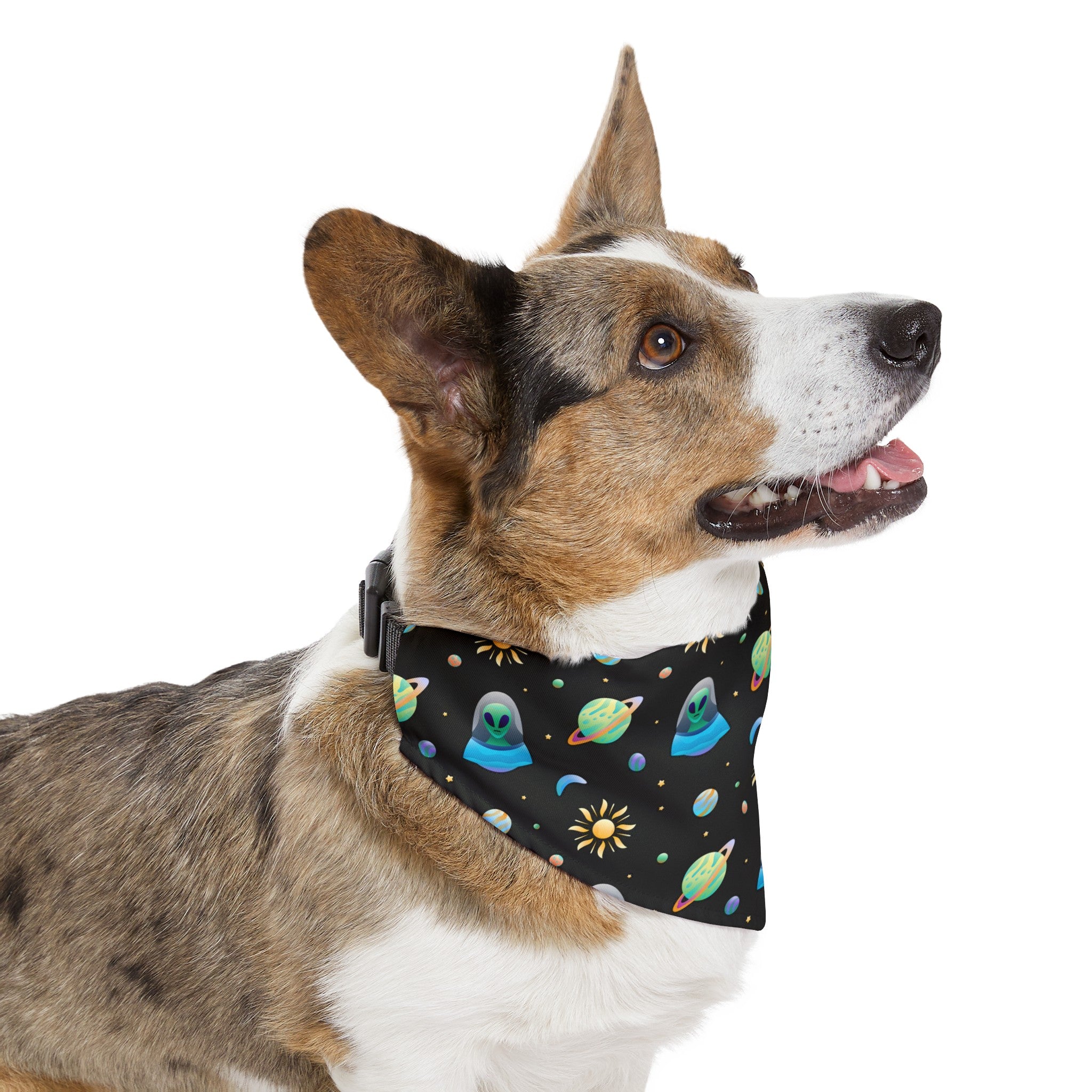 UFO and Alien Pet Bandana Collar