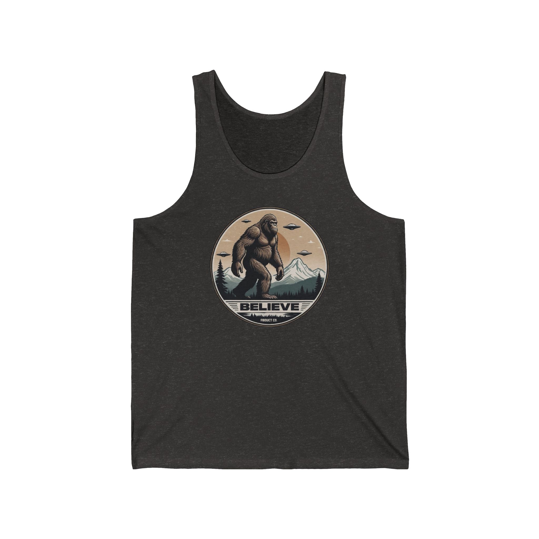 Believe Sasquatch UFO Unisex Tank Top