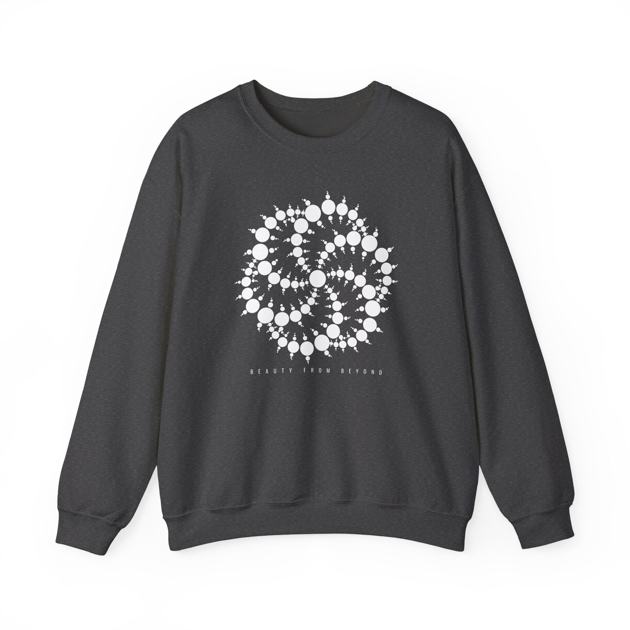 Crop Circle Sacred Geometry - Unisex Cotton Crewneck Sweater