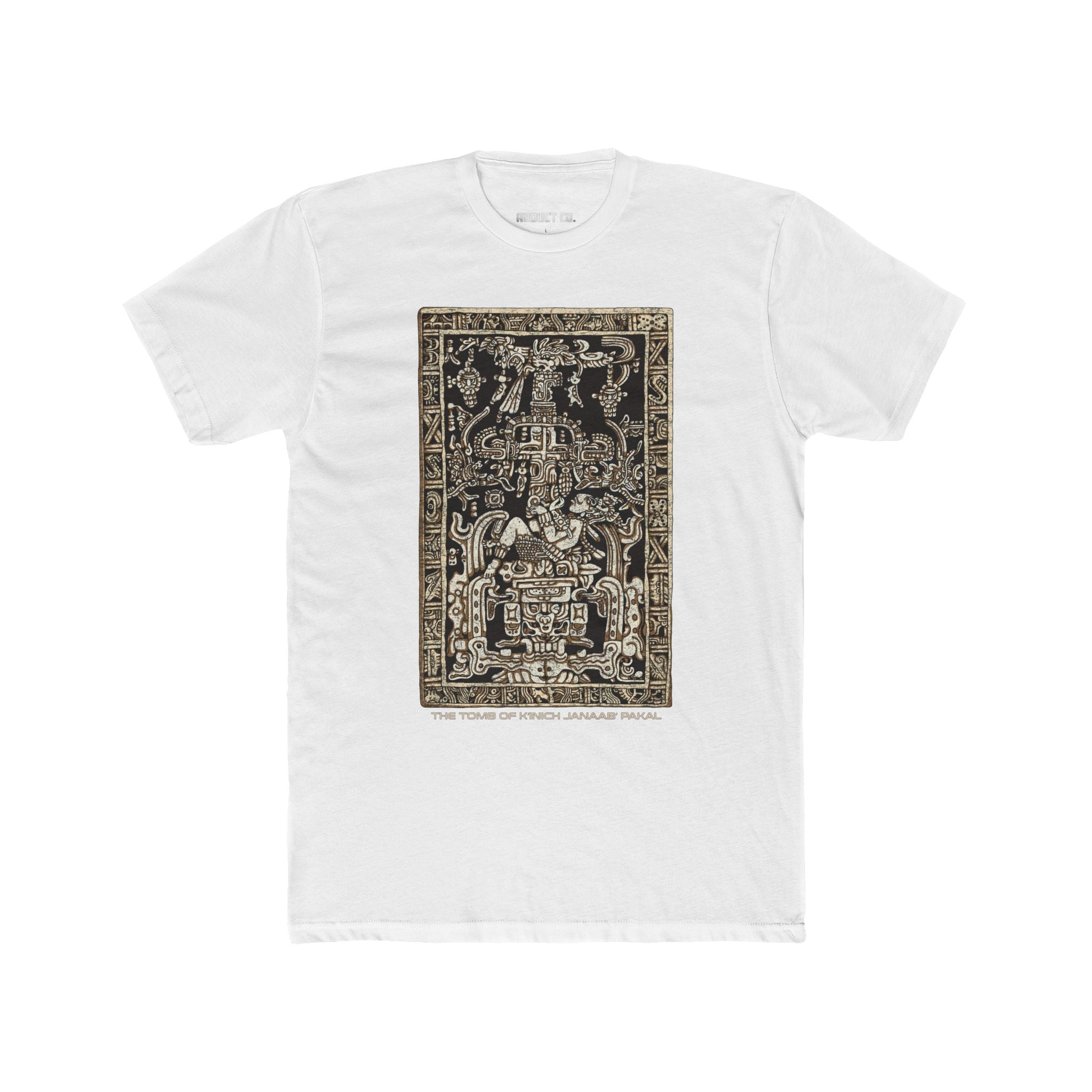 Tomb of Kʼinich Janaabʼ Pakal - Ancient Alien Astronaut Cotton Tee (dark)