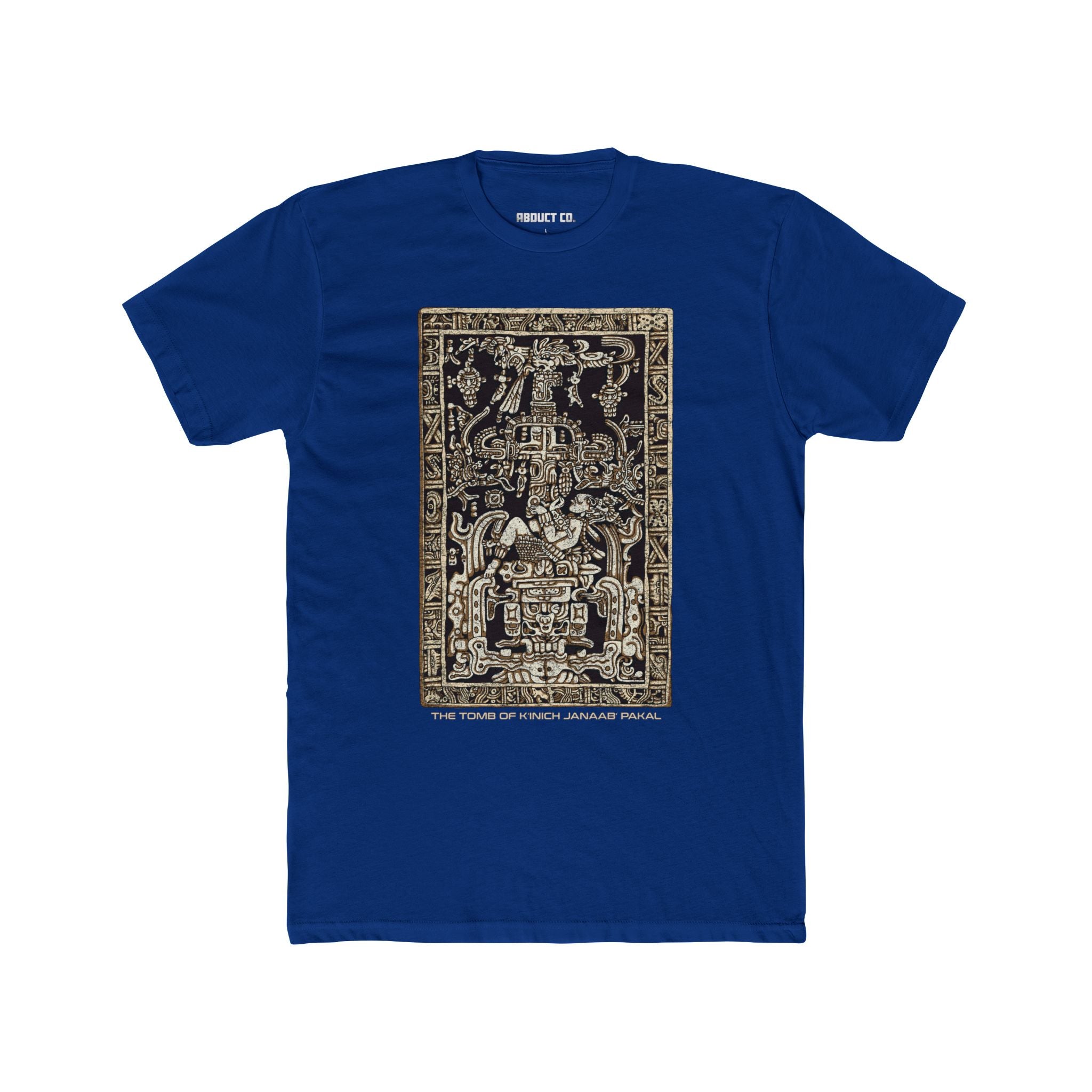 Tomb of Kʼinich Janaabʼ Pakal - Ancient Alien Astronaut Cotton Tee (dark)