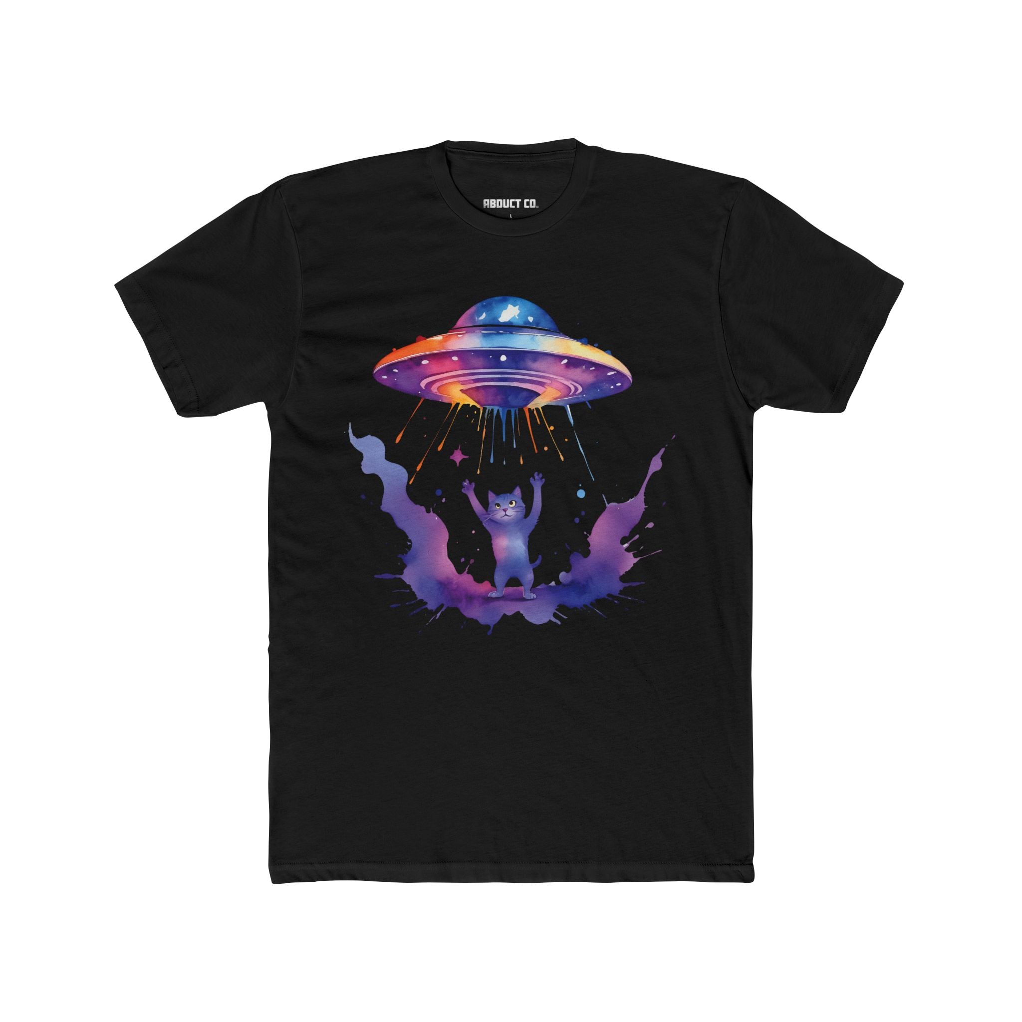 Kitty UFO Watercolor Unisex Cotton Tee