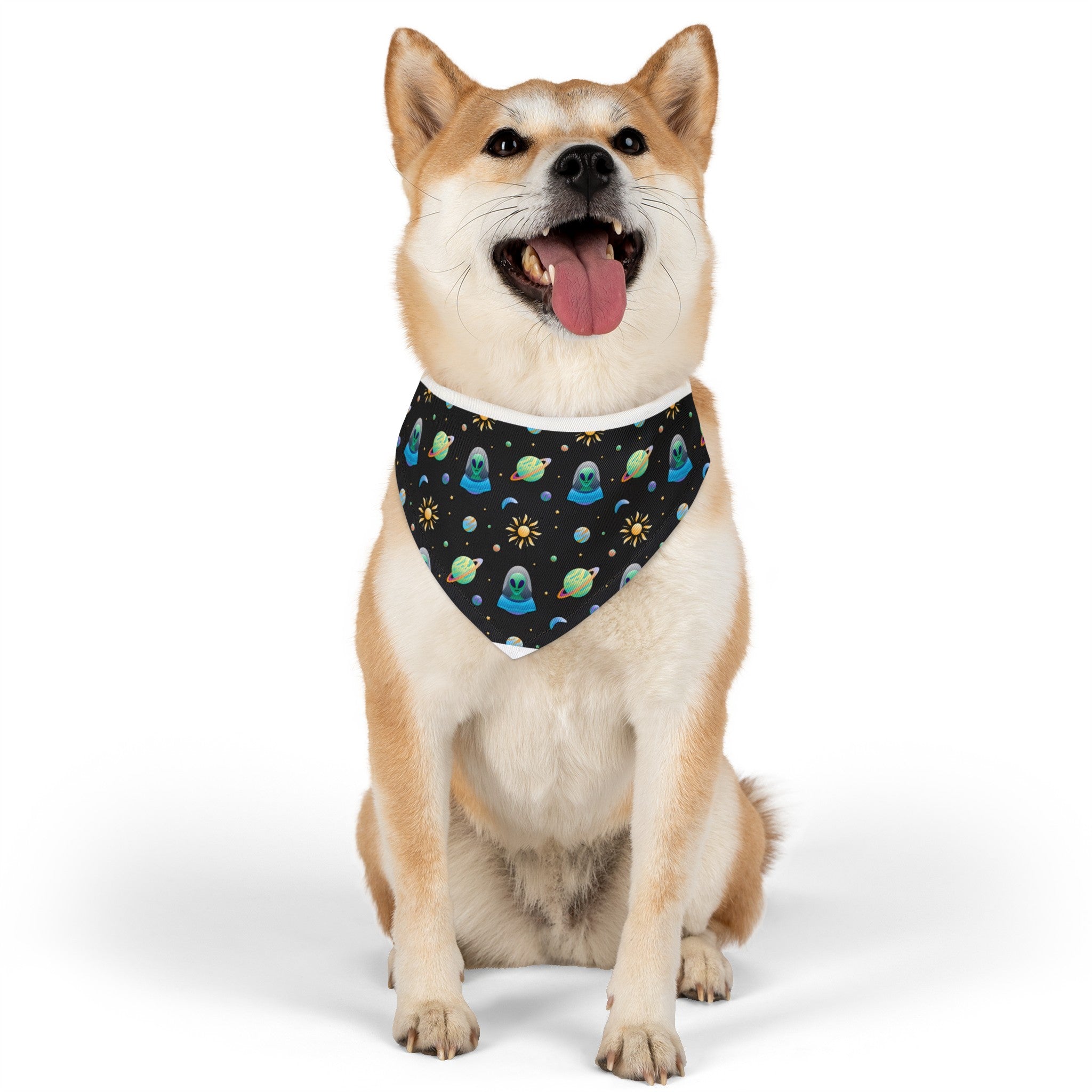 UFO and Alien Pet Bandana Collar