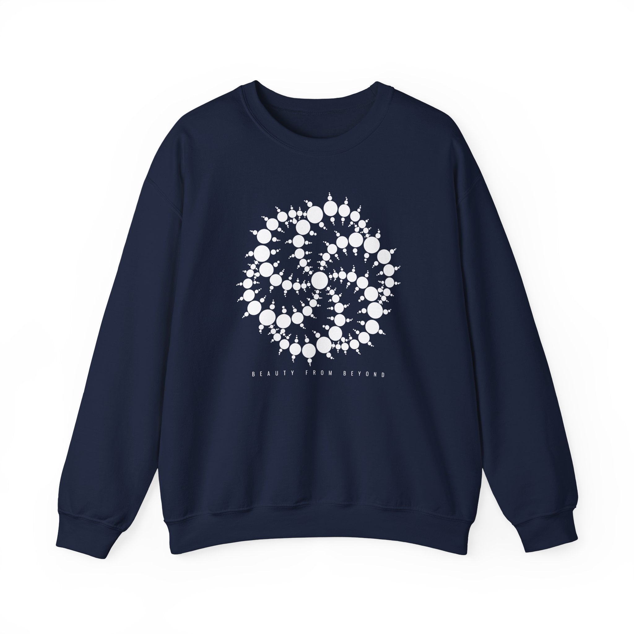 Crop Circle Sacred Geometry - Unisex Cotton Crewneck Sweater