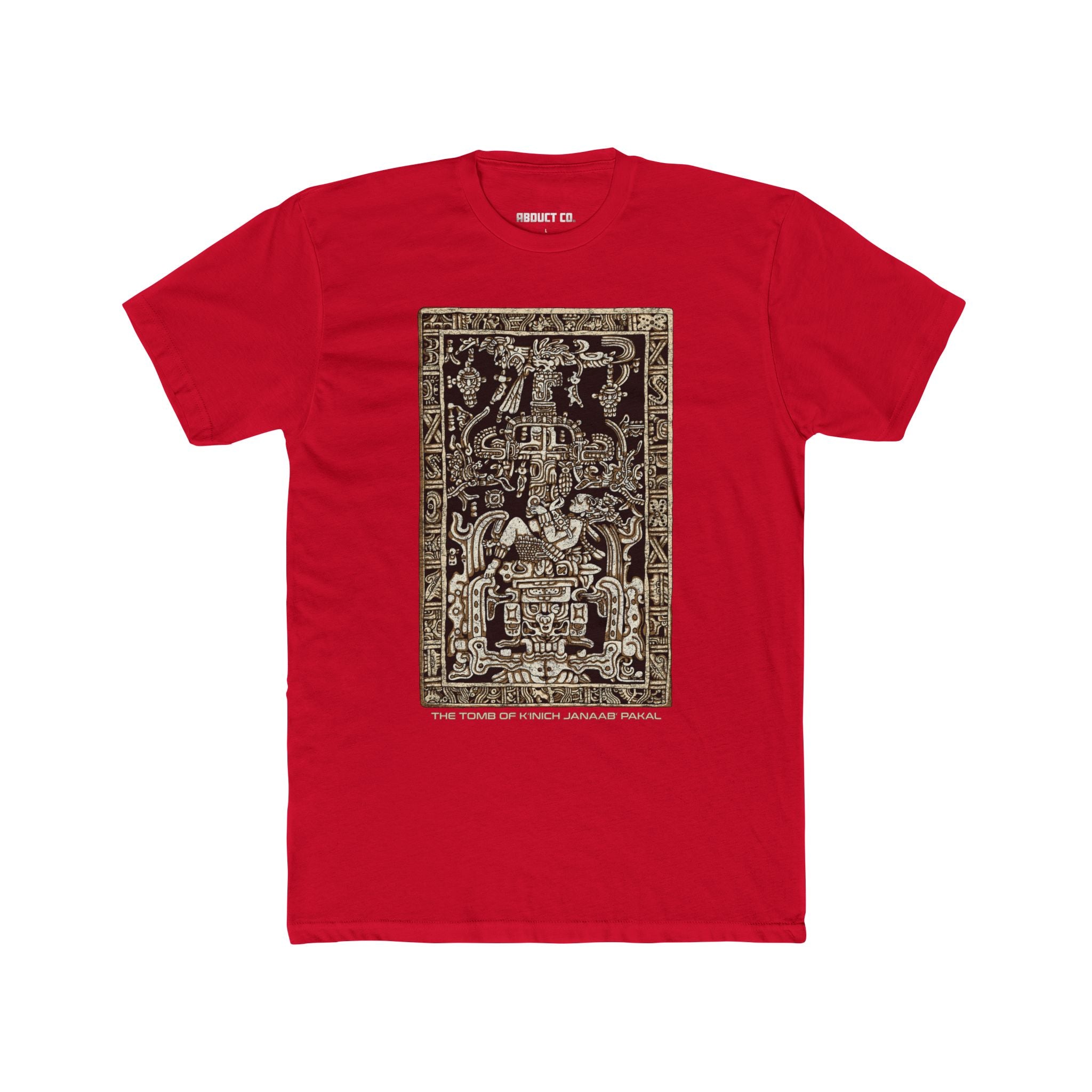 Tomb of Kʼinich Janaabʼ Pakal - Ancient Alien Astronaut Cotton Tee (dark)