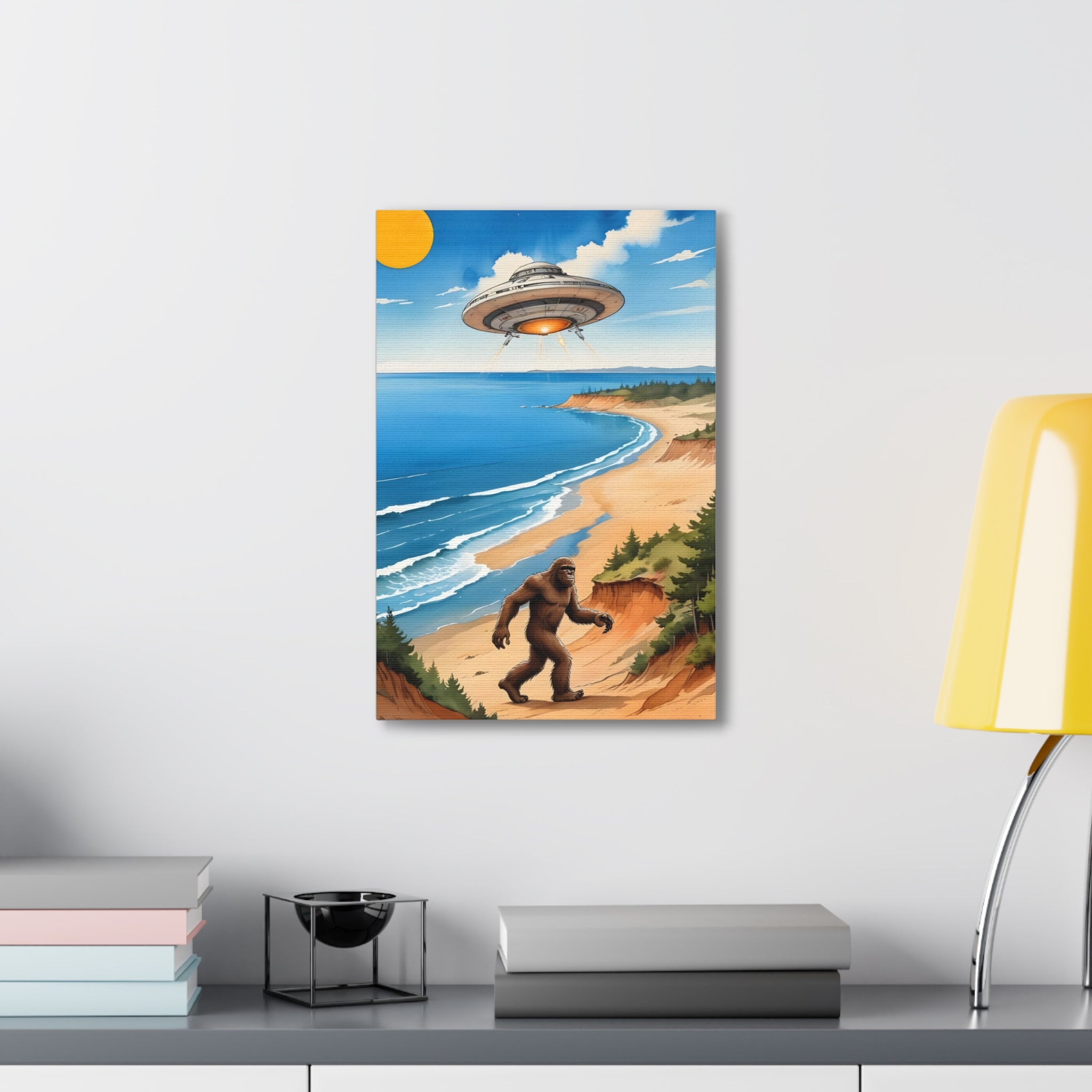 Bigfoot UFO Sleeping Bear Dunes Canvas Art