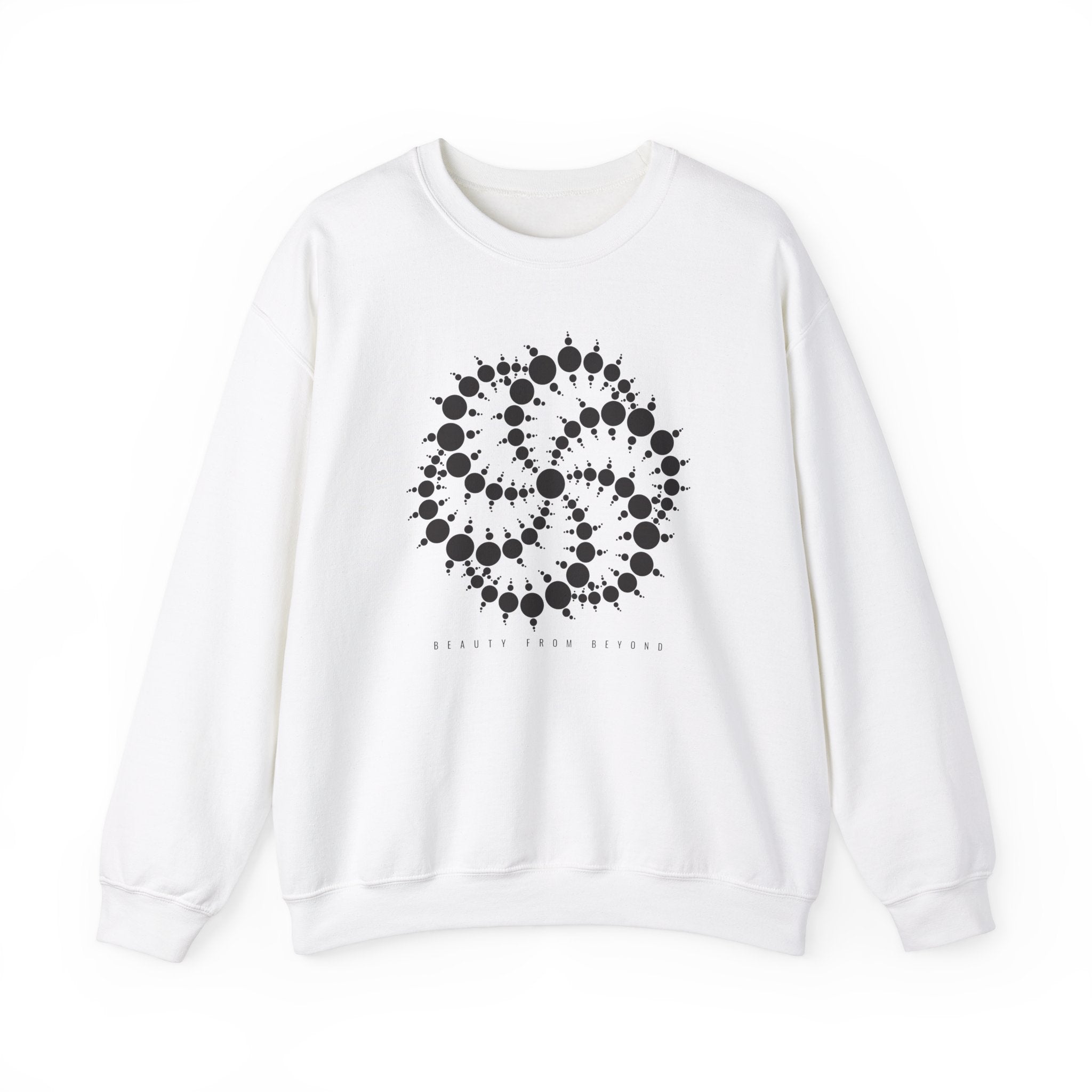 Crop Circle Sacred Geometry - Cotton Unisex Crewneck Sweatshirt