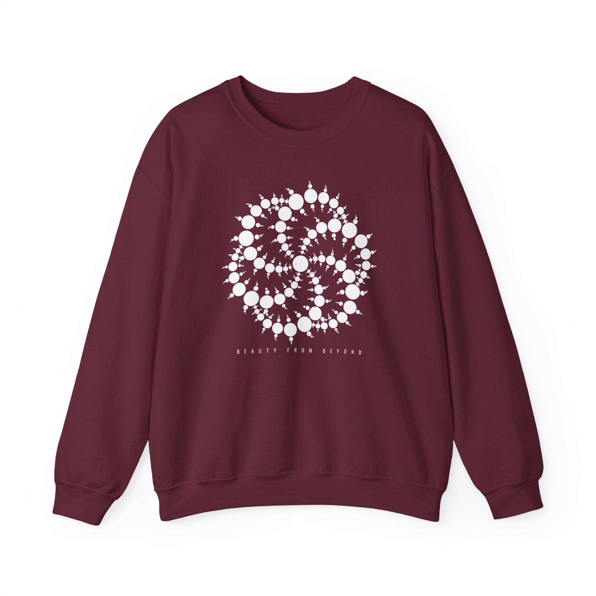 Crop Circle Sacred Geometry - Unisex Cotton Crewneck Sweater