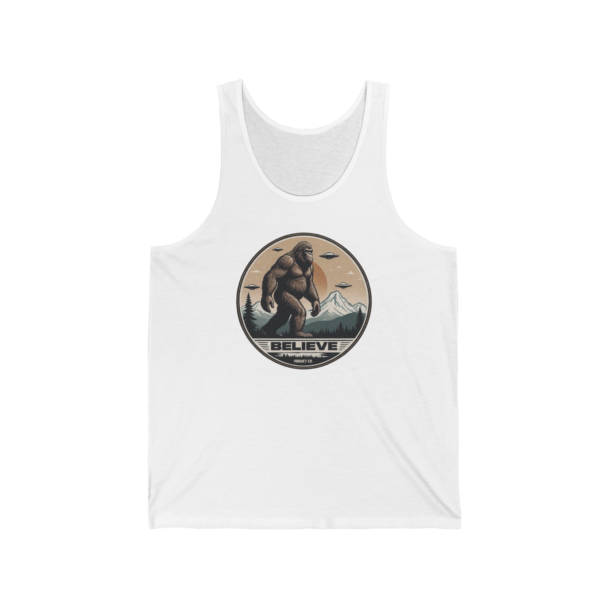 Unisex Believe Sasquatch UFO Jersey Tank