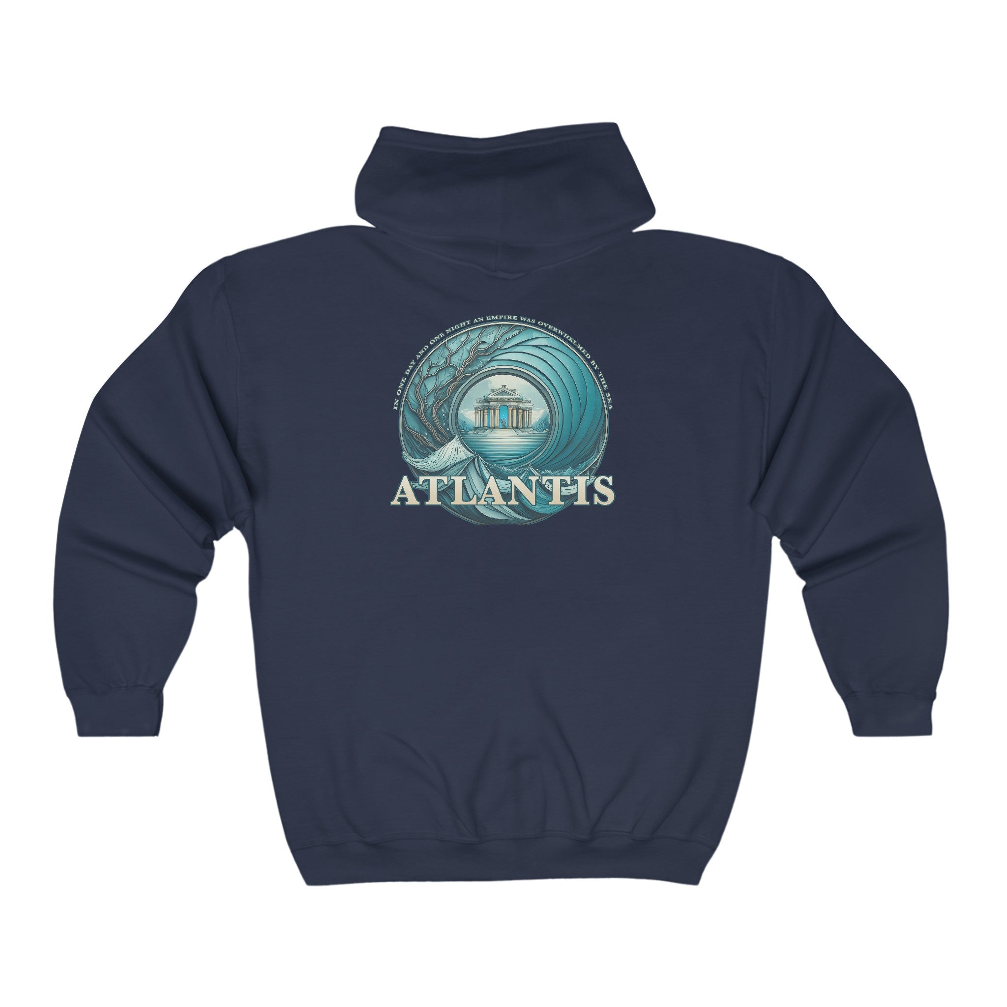 Lost City Of Atlantis Unisex Full Zip Hooded Sweatshirt