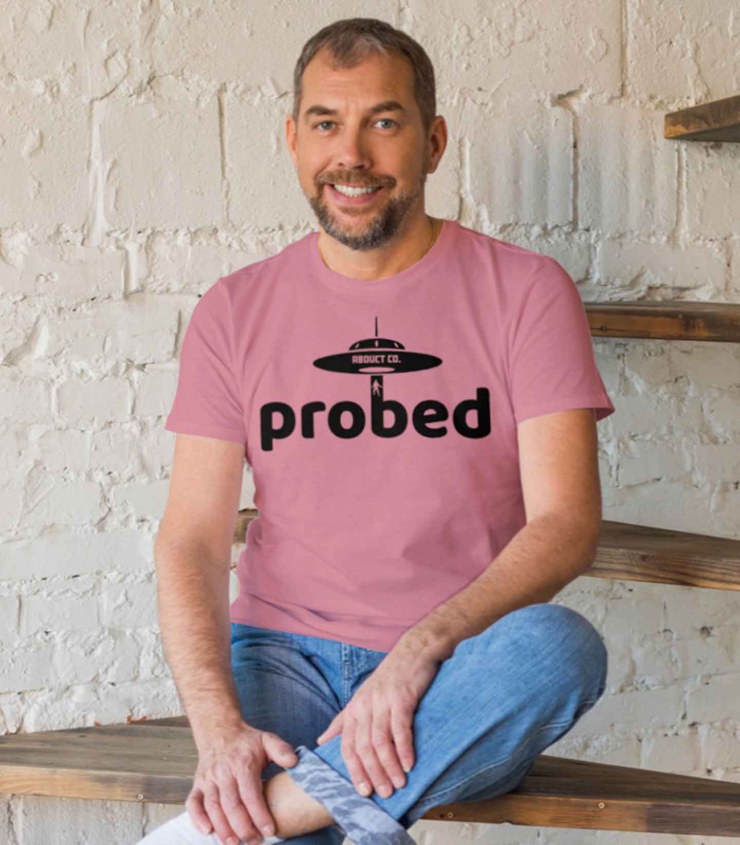 Probed™ UFO Alien Cotton Fitted Tee