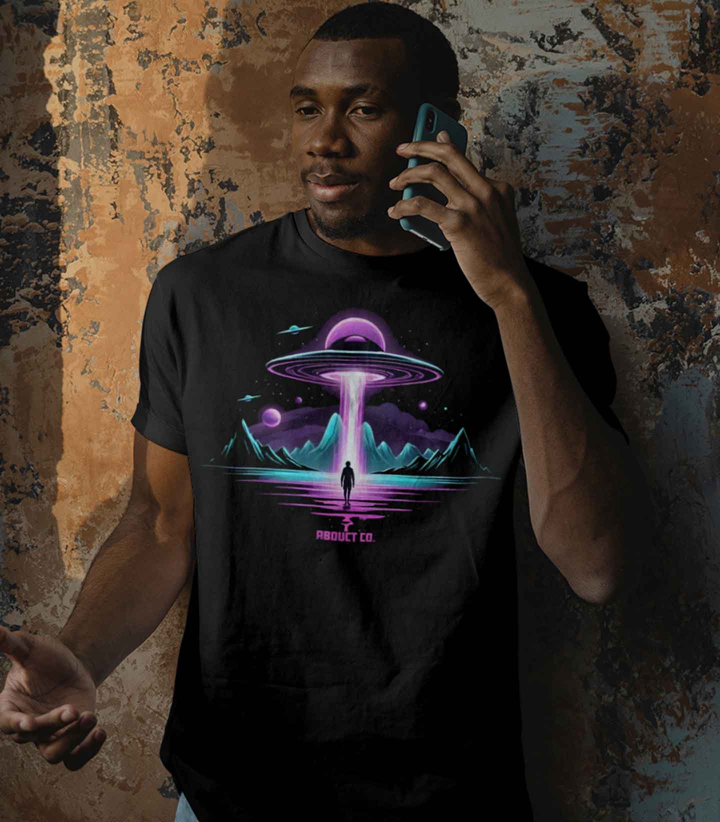 UFO Abduction Cyberpunk Cotton Tee